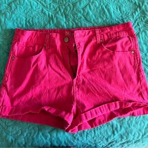 Hot Pink High-Rise Shorts Size 15